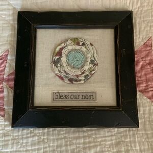 Framed Fabric Art Piece